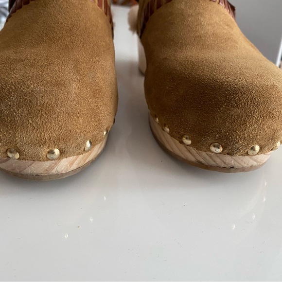 Vanessa Bruno suede clogs with fur macadamia size 38 - Picture 2 of 5